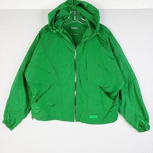 Halfdays Douglas Windbreaker Kelly Green Gorpcore Jacket size S Oversized Boxy